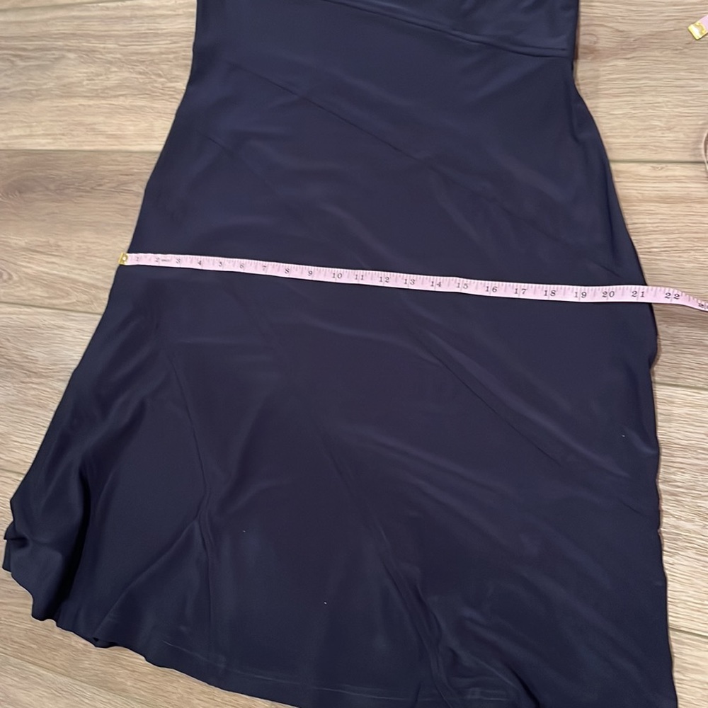 NWT Jones NY Sleeveless Tiered Dress Size 8 Navy Business Casual Work Career - Picture 14 of 16